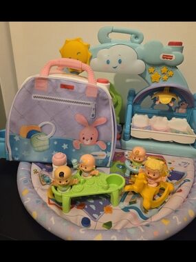 Little People Babies Cuddle And Play & 123 Nursery Playset